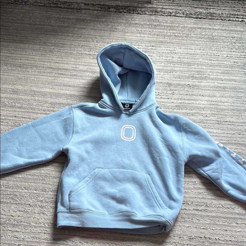 Overtime bots Blue Cotton Blend Hoodie Sweatshirt